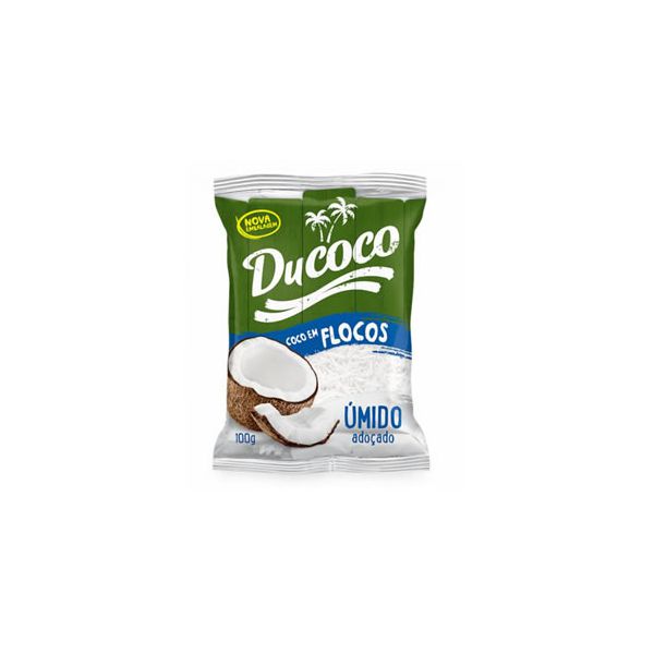 Coco Em Flocos Ducoco Úmido Adoçado 100g