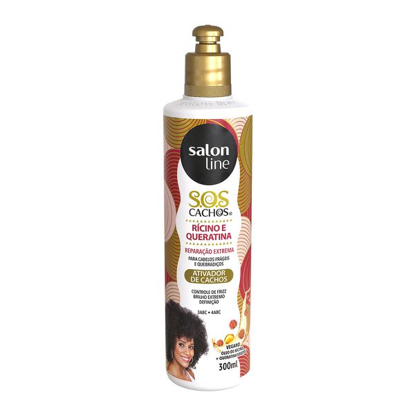 Ativador De Cachos Salon Line Sos Rícino e Queratina 300ml