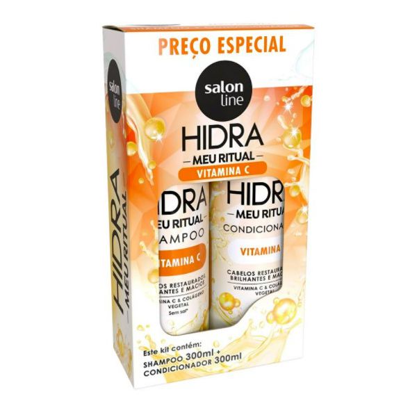 Kit Shampoo e Condicionador Salon Line Hidra Meu Ritual Vitamina c 300ml