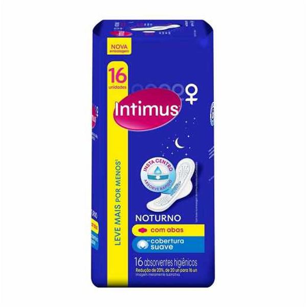 Absorvente Intimus Noite Suave Com Abas 16 Unidades