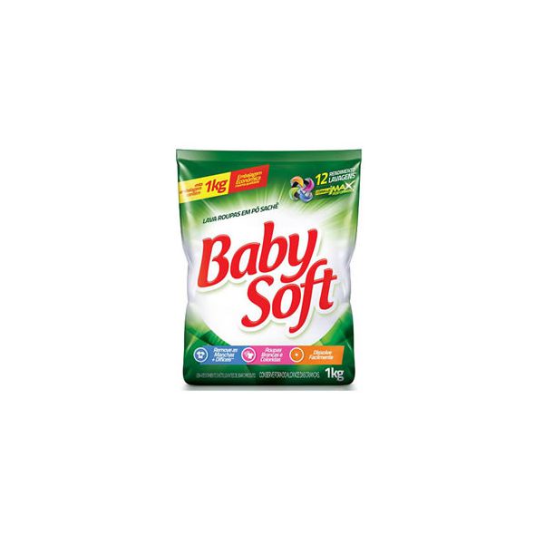 Lava Roupas Em Pó Baby Soft Sachê 1kg