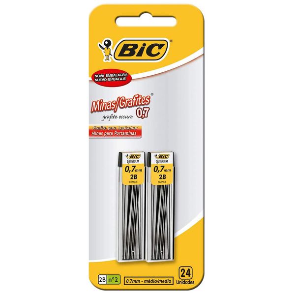 Grafite Bic 2b 0,7mm 2 Unidades