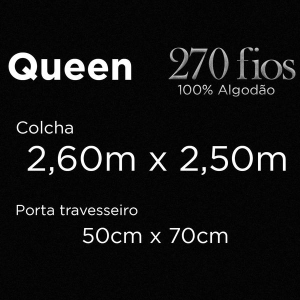 Colcha Queen Size Buddemeyer 270 Fios 3 Pe as Sato