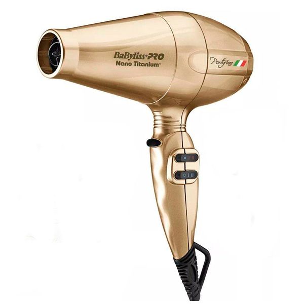 Secador Babyliss Pro Nano Titanium Portofino 6600 Ion Gold Edição Limitada 2000 Watts