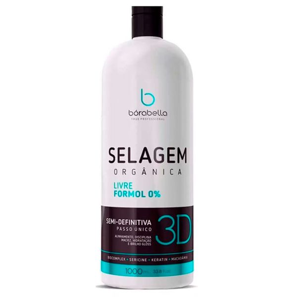 Borabella Selagem Organic 3D Semi Definitiva Orgânica Sem Formol - 1000ml