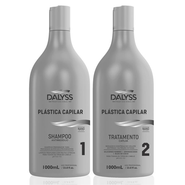 Dalyss Nano Blend Plástica Capilar Tratamento Antifrizz Kit - 2 x 1 Litro