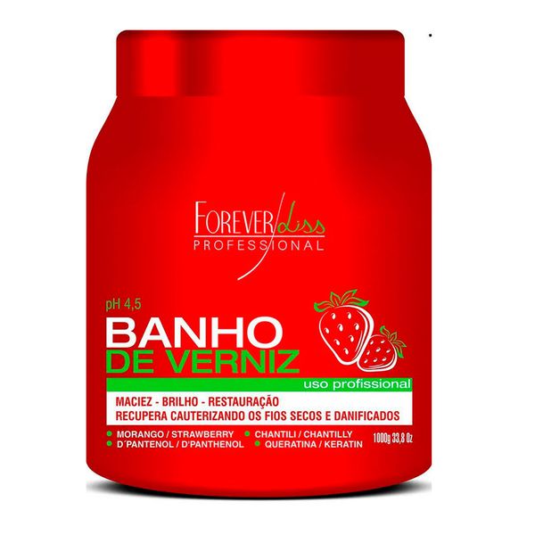 Forever Liss Banho de Verniz Morango Máscara - 1kg