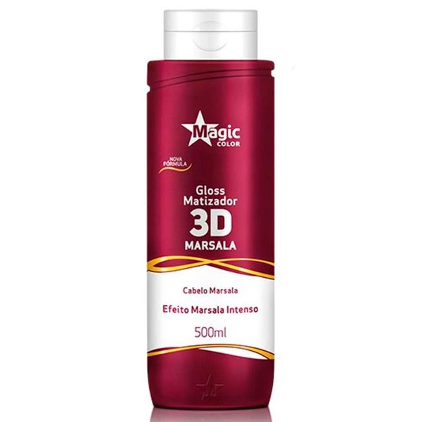 Magic Color Gloss Matizador 3D Marsala Máscara - 500ml