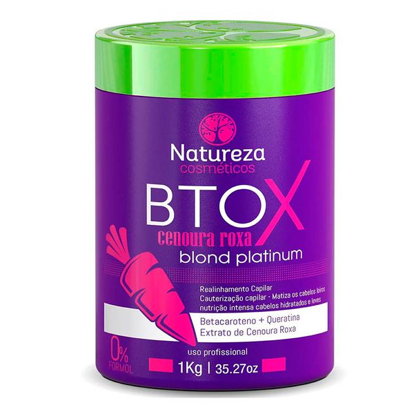Natureza Cosméticos Btox de Cenoura Roxa Blond Platinum - 1kg