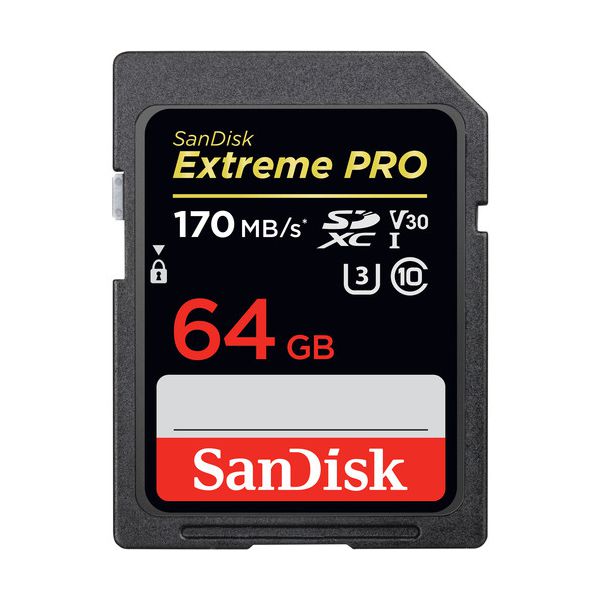 Cartão de memória SanDisk 64GB Extreme PRO UHS-I SDXC