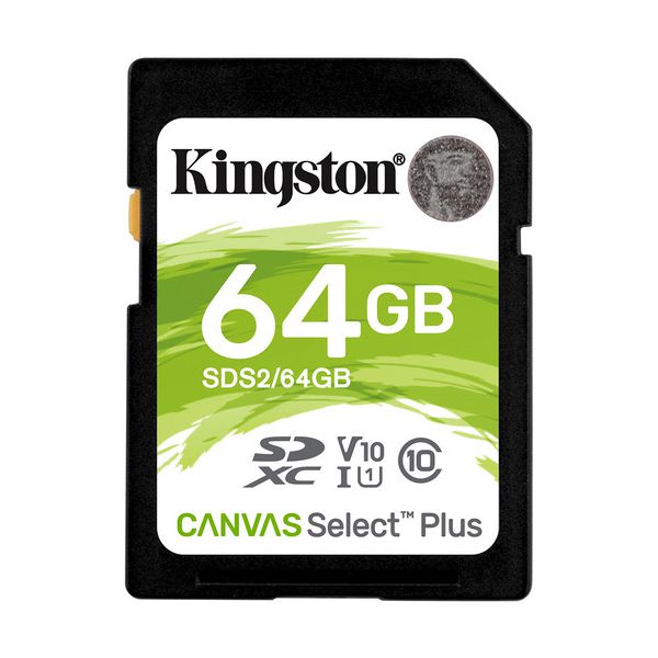 Cartão de memória SDXC Kingston 64GB Canvas Select Plus UHS-I