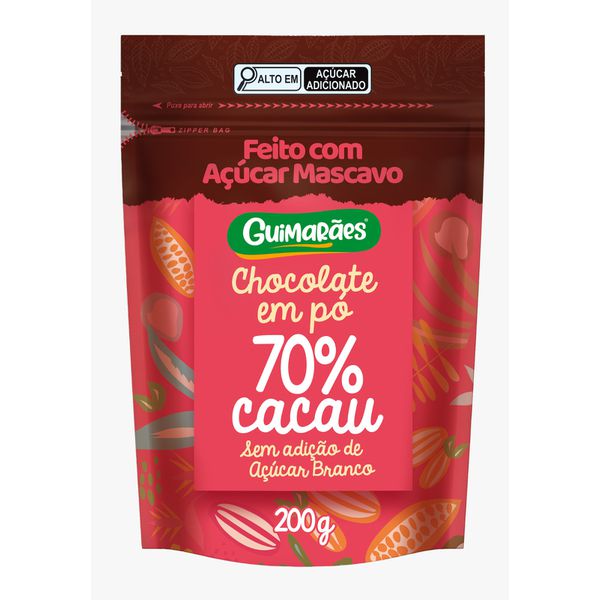 Chocolate Em Pó 70% Cacau 200g