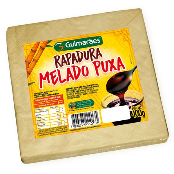 Rapadura De Melado Puxa Com Palha 400g
