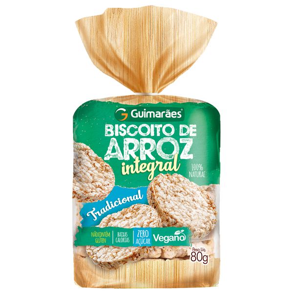 Biscoito de Arroz Integral 80g