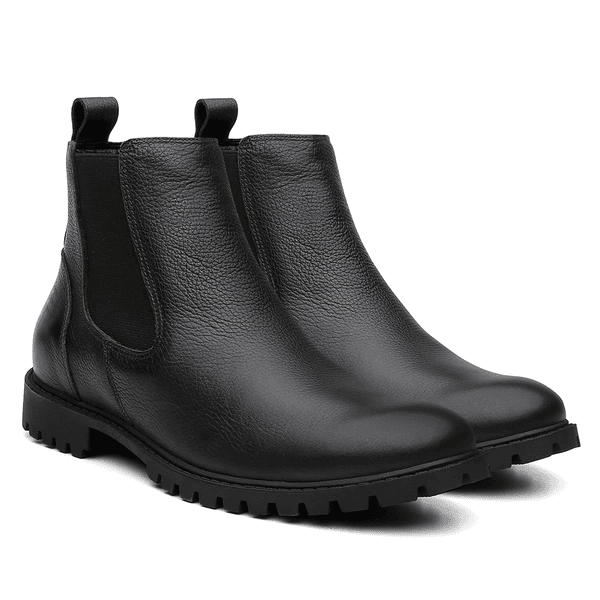 Botina Chelsea 7603 Couro Legítimo - Preto