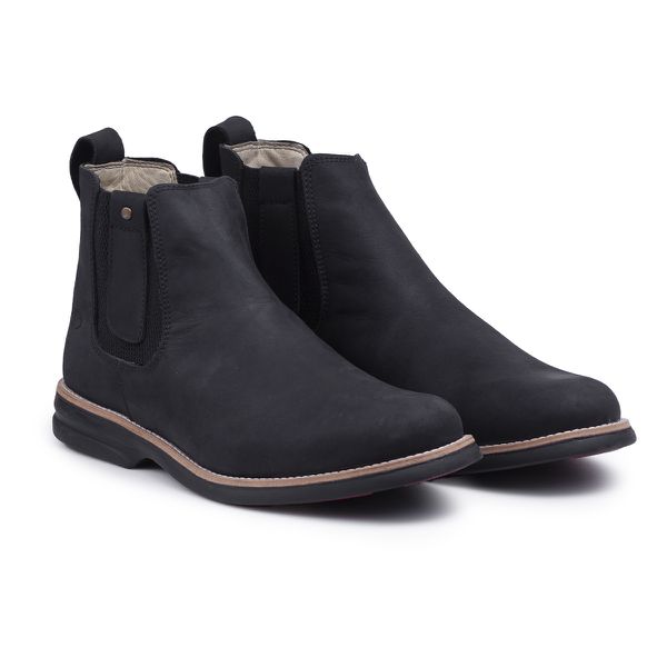 Bota Chelsea Crazy Horse - Preto