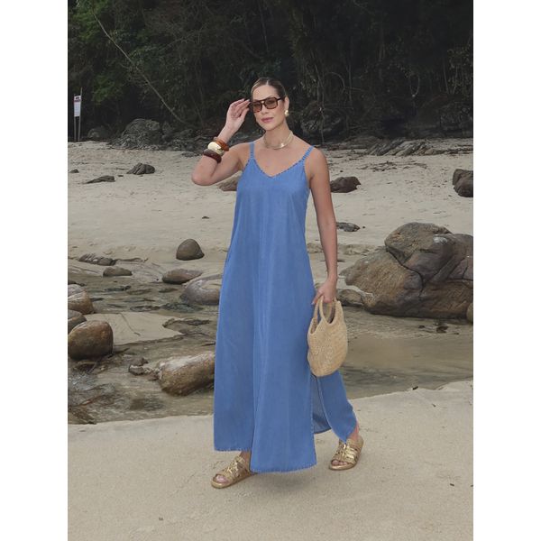 VESTIDO FLUIDO C/FENDA