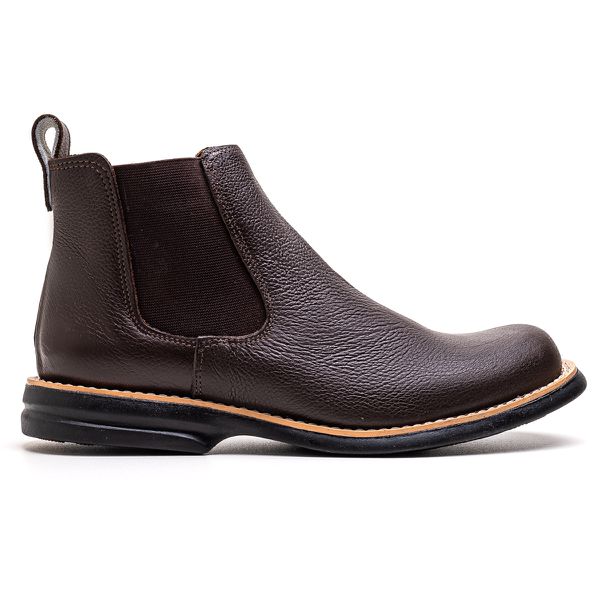 Botina Masculina Conforto Couro Floater Chocolate - Silverado Botas