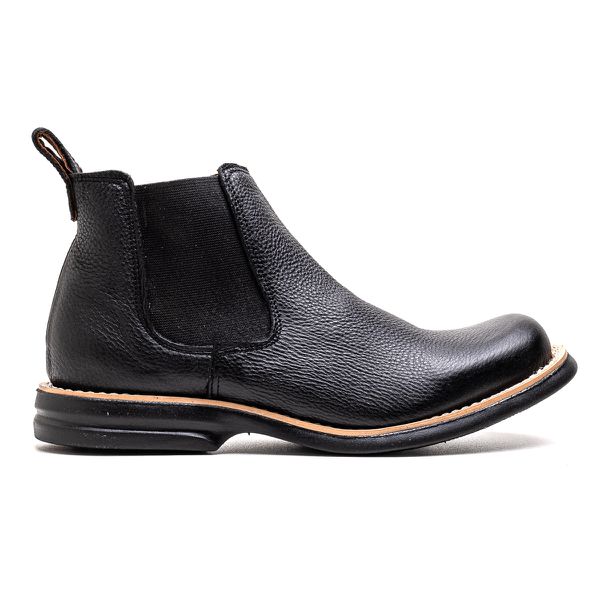 Botina Masculina Conforto Couro Floater Preto - Silverado Botas