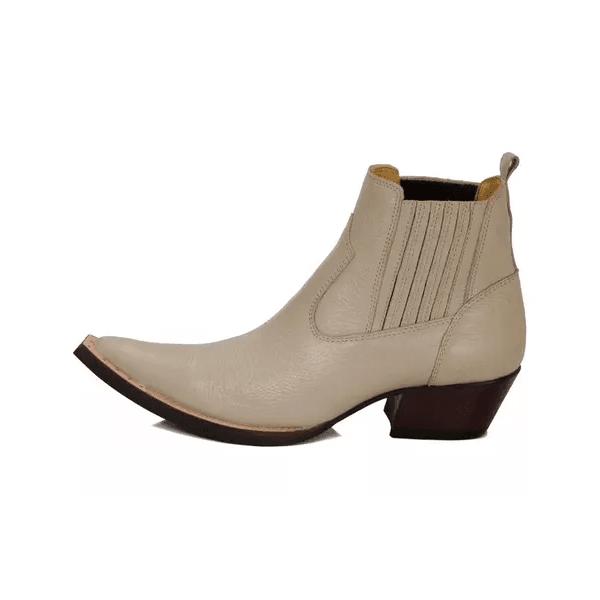 Botina Masculina Couro Floater Marfim Silverado Botas