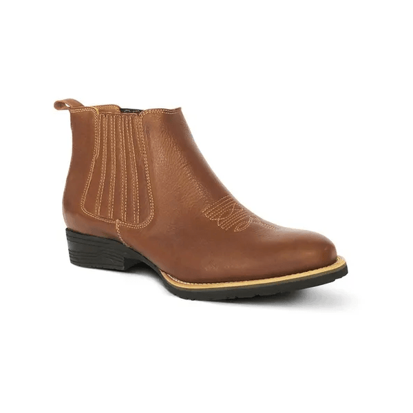 Botina Masculina Couro Floater Tan - Silverado Botas