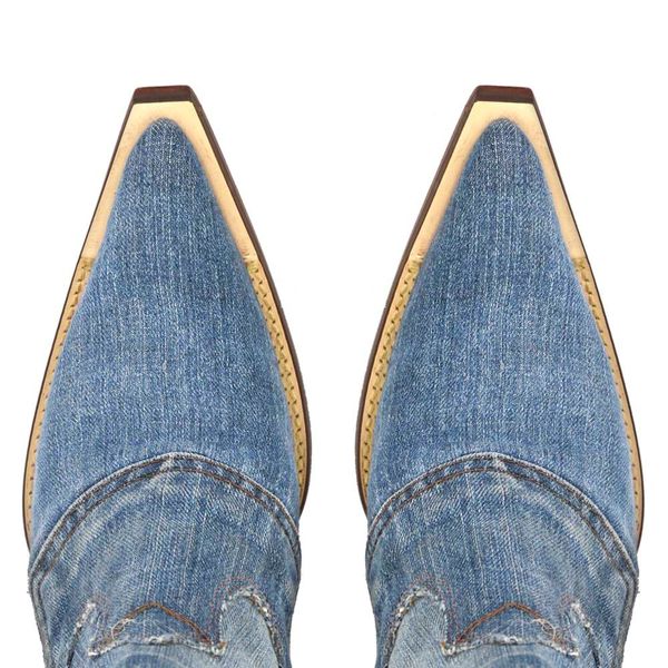 Botina Masculina Tecido Jeans Azul SILVERADO BOTAS