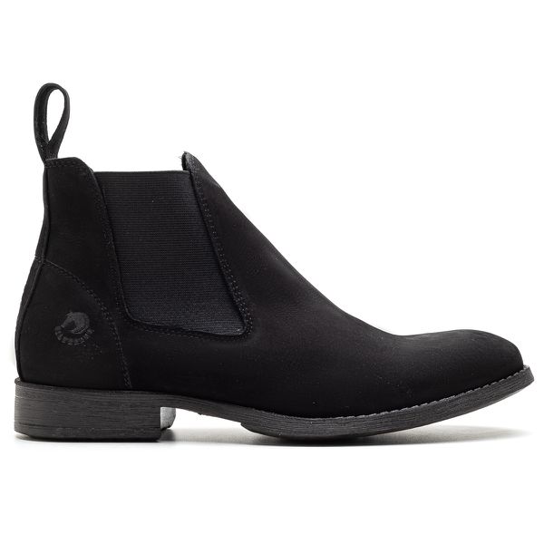 Botina Masculina Premium Nobuck Preto - Silverado Botas