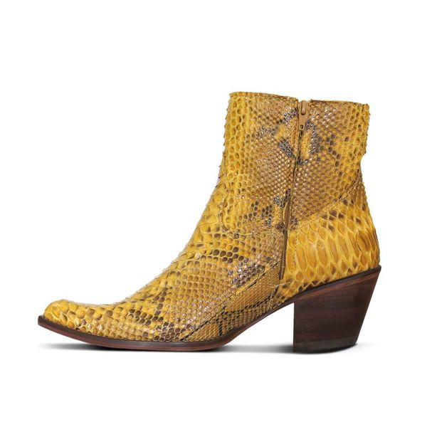 Bota cor outlet mostarda feminina