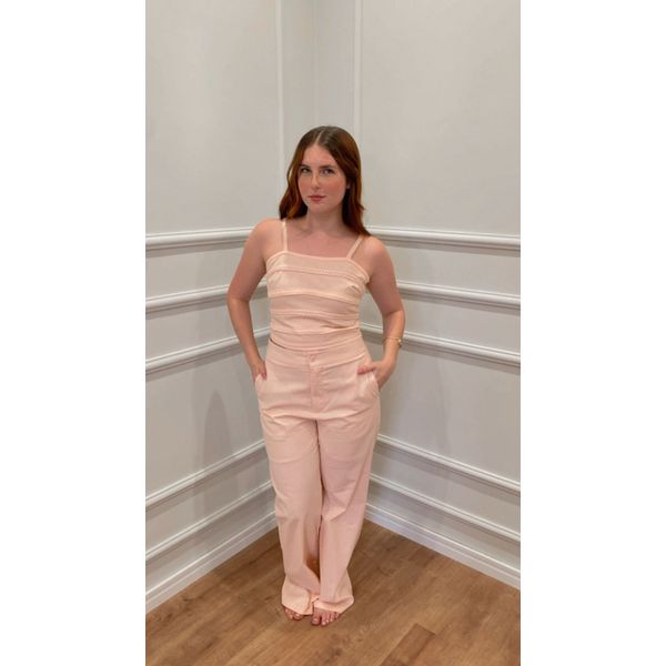 CONJUNTO BEGÔNIA DE CALÇA E BLUSA - ROSA