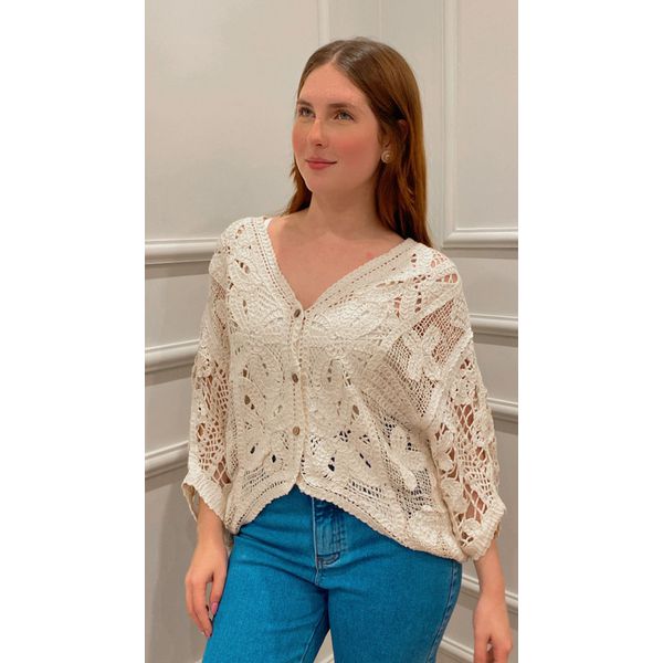 Kimono AcÁcia De CrochÊ - CRU