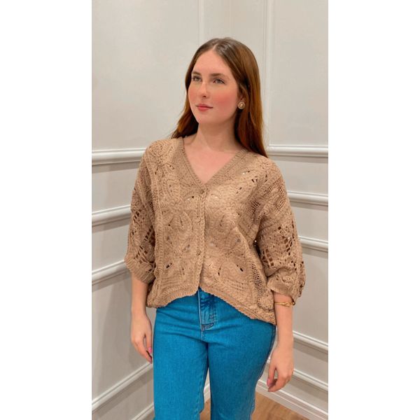 Kimono AcÁcia De CrochÊ - NUDE