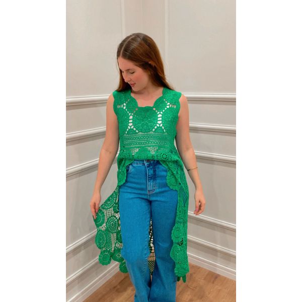 Blusa Olive De CrochÊ - VERDE