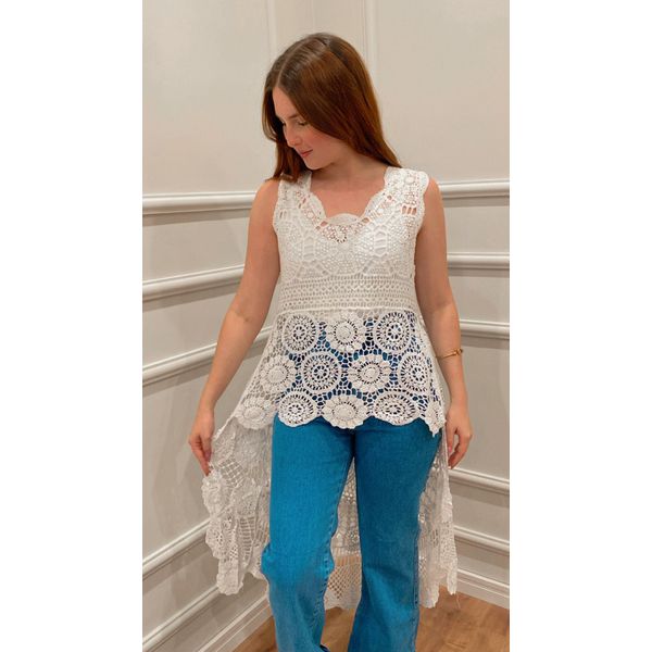 Blusa Olive De CrochÊ - BRANCO