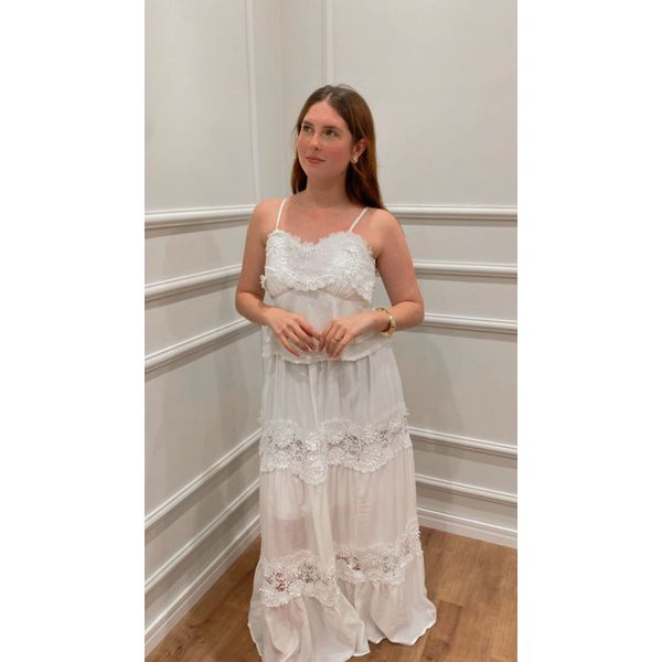 Conjunto De Saia Amendoeira - BRANCO