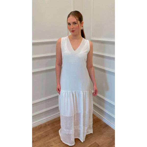 VESTIDO BROMÉLIA LONGO - BRANCO