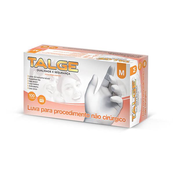 LUVA LATEX PROCEDIMENTO COM PÓ M TALGE C/100 UND