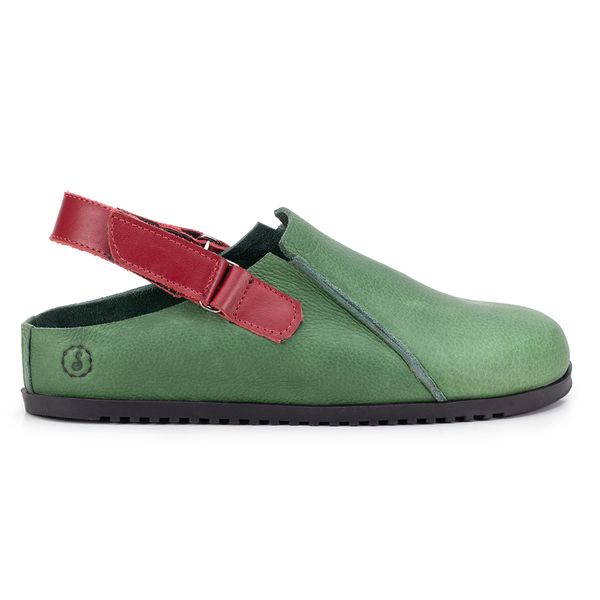Birken Vittoria Couro Legítimo Verde Militar com Tira Açaí e Ajuste em Velcro