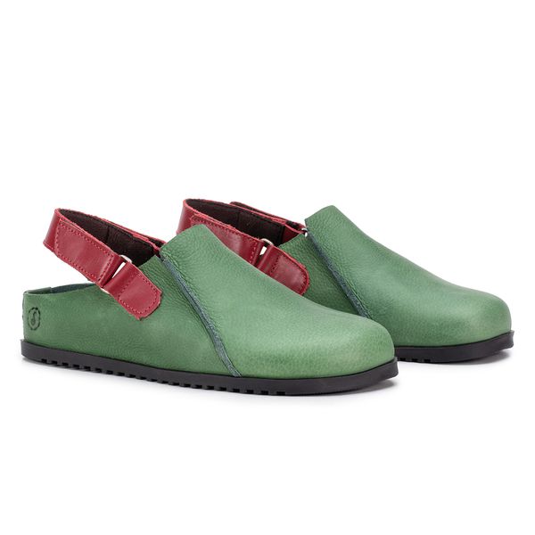Birken Vittoria Couro Legítimo Verde Militar com Tira Açaí e Ajuste em Velcro