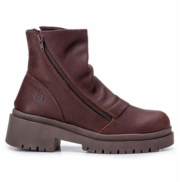 ¨Bota York Em Couro Com Sola Alta Tratorado.¨