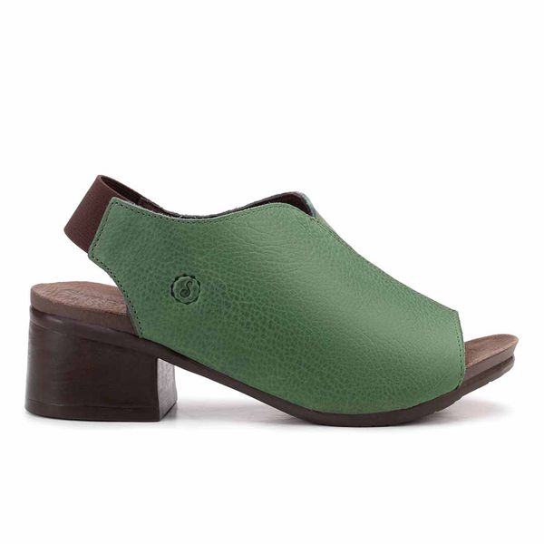 Sandália Toscana Verde Militar em Couro Legítimo – Estilo Atemporal e Conforto Premium