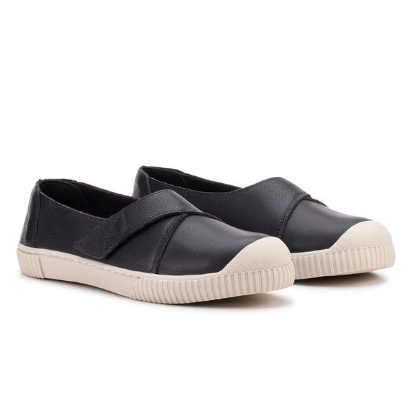 Tênis Slip On LENA em Couro Legítimo: Estilo Urbano com Toque Clássico