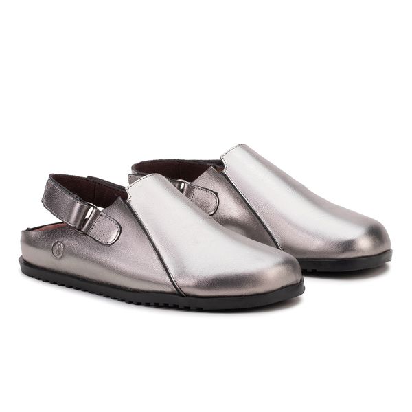 Birken Seraphina em Couro Metalizado: Conforto e Estilo com Brilho