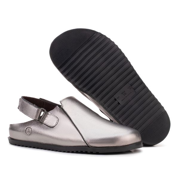 Birken Seraphina em Couro Metalizado: Conforto e Estilo com Brilho