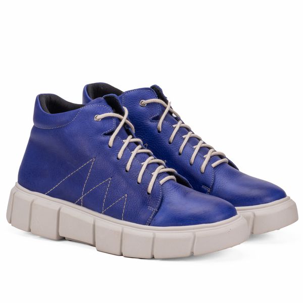 Tenis Em Couro Graxo Royal E Sola De Borracha