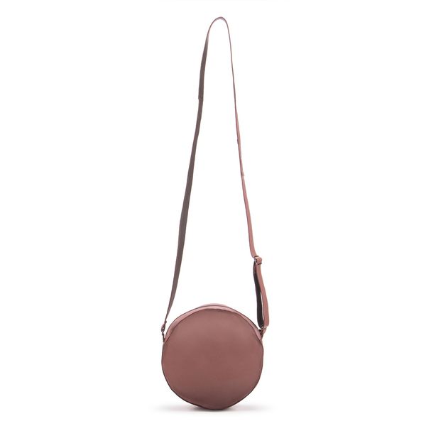 Bolsa Feminina Em Couro Legitimo Milano Nude Redondinha
