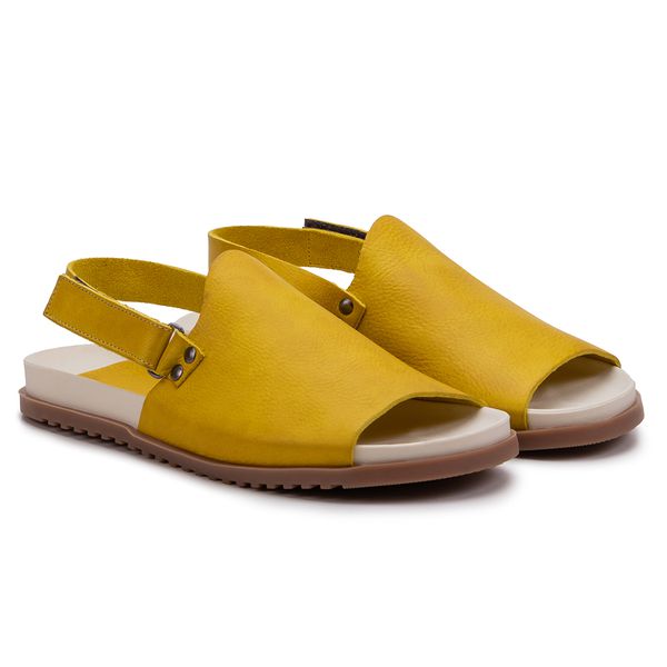 Birken Kate Amarelo com Velcro e Sola Redonda Marrom: Conforto e Estilo em Cada Passo