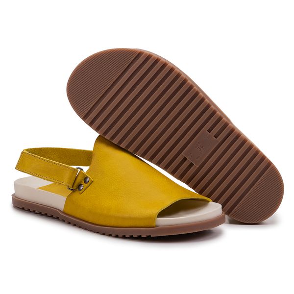 Birken Kate Amarelo com Velcro e Sola Redonda Marrom: Conforto e Estilo em Cada Passo