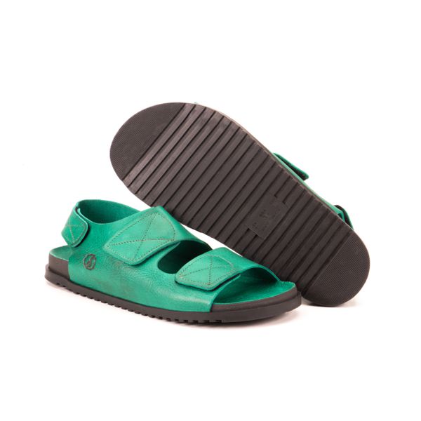 Birken Esther com Toque Verde e Conforto em Couro