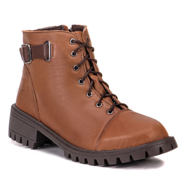 Bota Legiao Em Couro Graxo Cafe/Jade Whisky Com Sola De Borracha Cafe