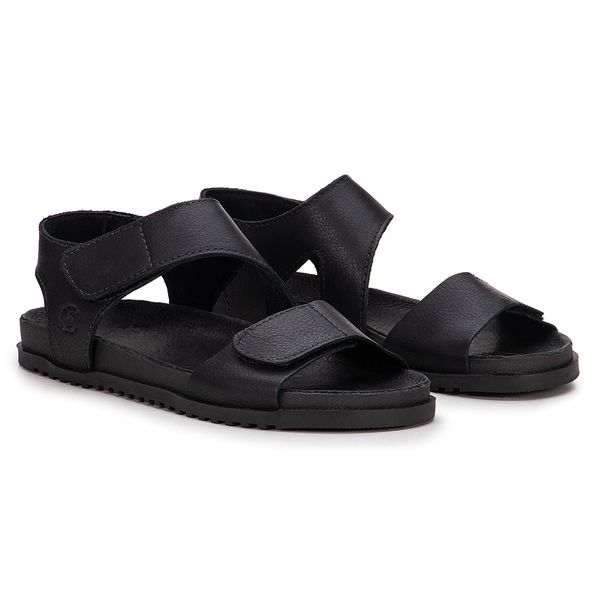 Sandália Birken Louise em Couro Preto: Elegância e Conforto em Um Só Modelo